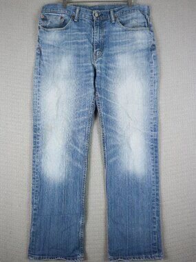 Levi's 514 Straight Cut Denim Jeans Faded Mens 36x30 fits 36x29